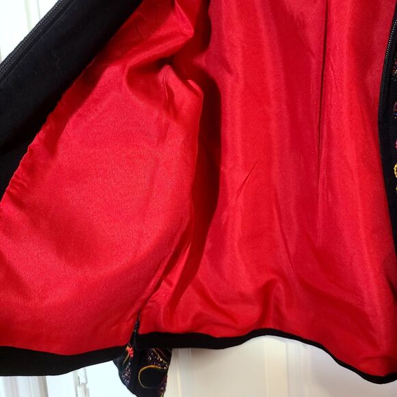 Vintage Jacket Blazer Wearable Art Artsy Beaded Embroidered Boho Womens S Lined - Picture 13 of 16